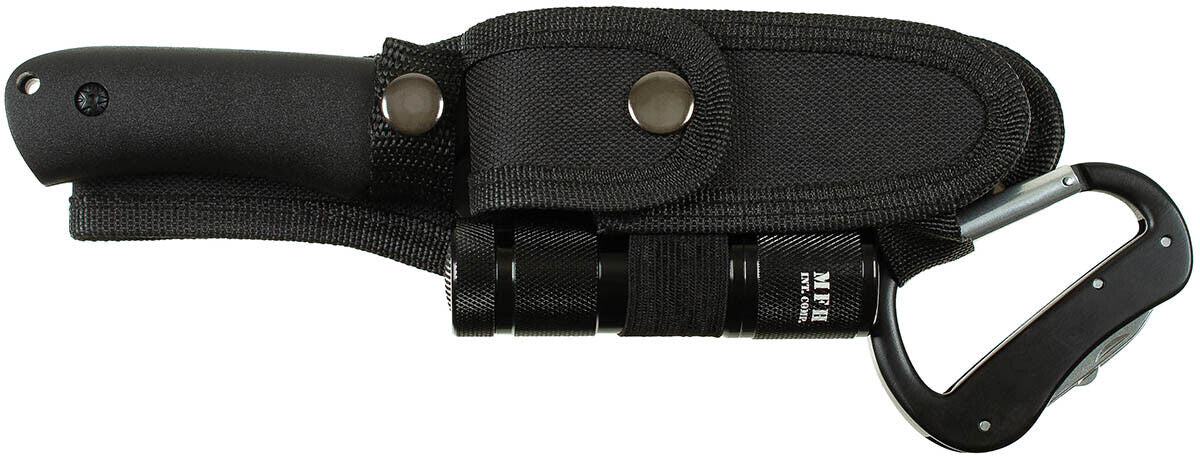 Outdoor Hunting Camping Compact Knife Set Black Plastic Handle Sheath