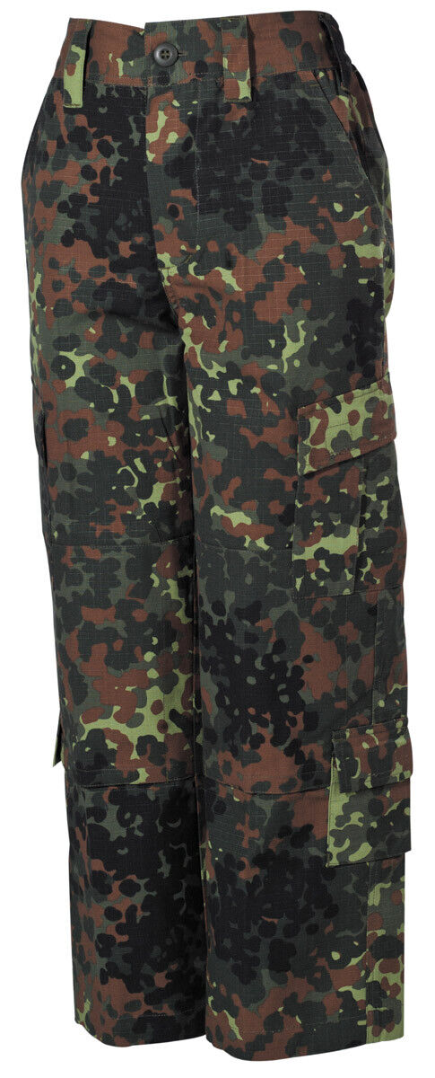 Army Style Kids Set Pants and Vest Detachable Trousers ACU Rip Stop BW Camo