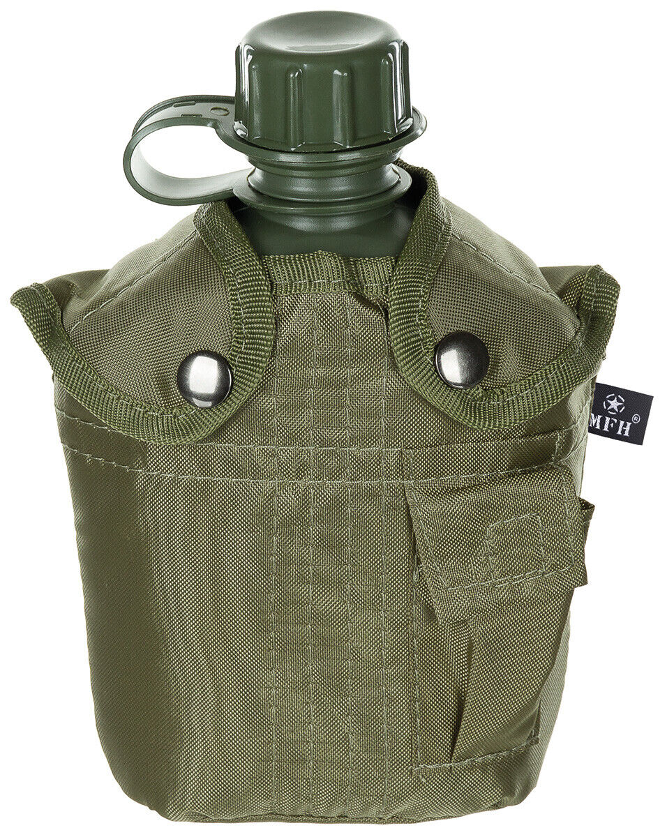 MFH US Plastic Canteen 1L Cover Green