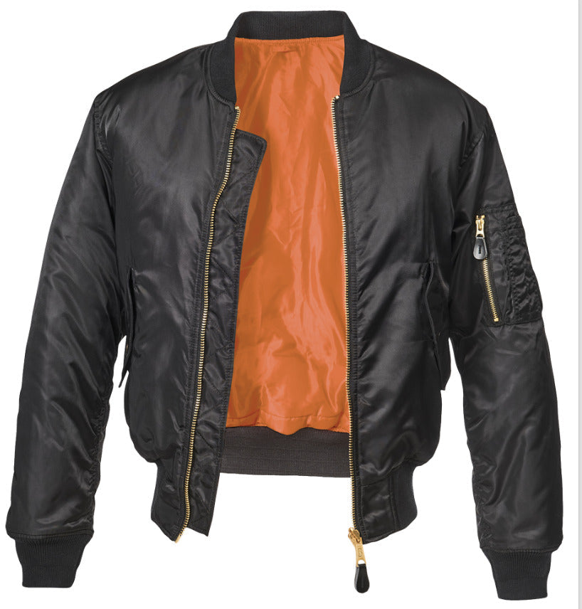 Brandit MA1 Mens Bomber Flight Military Jacket Security Police Army Black