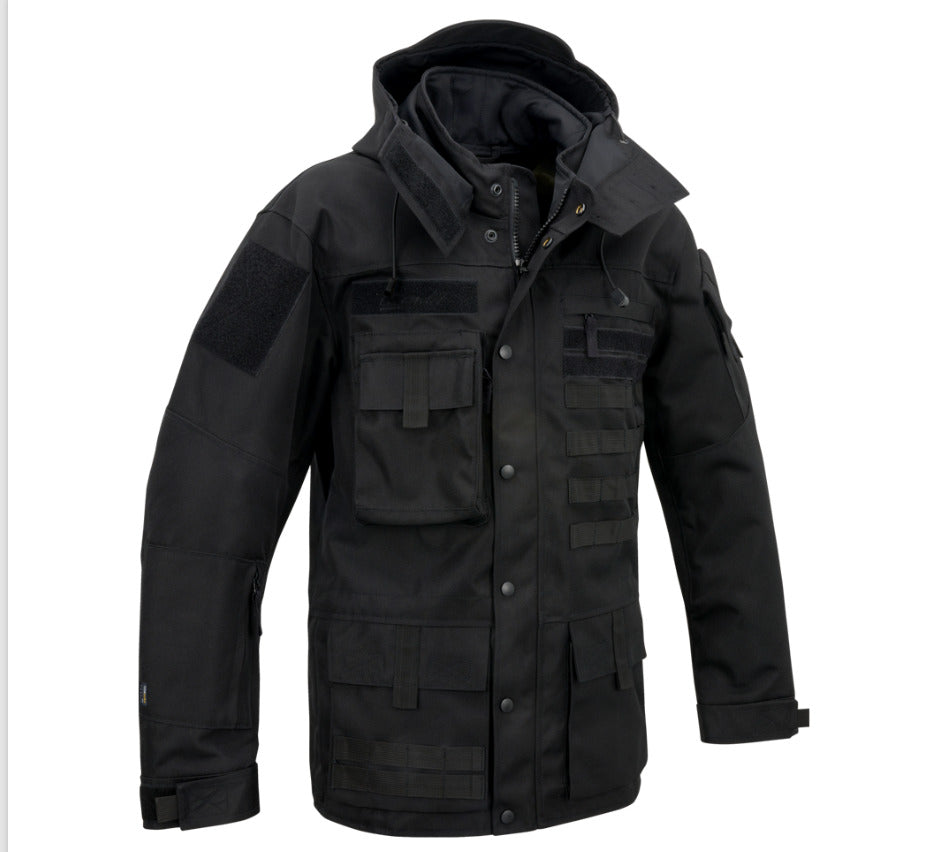 Brandit Performance Jacket Wet Cold Protection Military Army Outdoor Coat Black