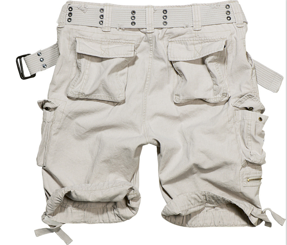 Brandit Bermuda Shorts Vintage Savage Ripstop Outdoor Military Army White