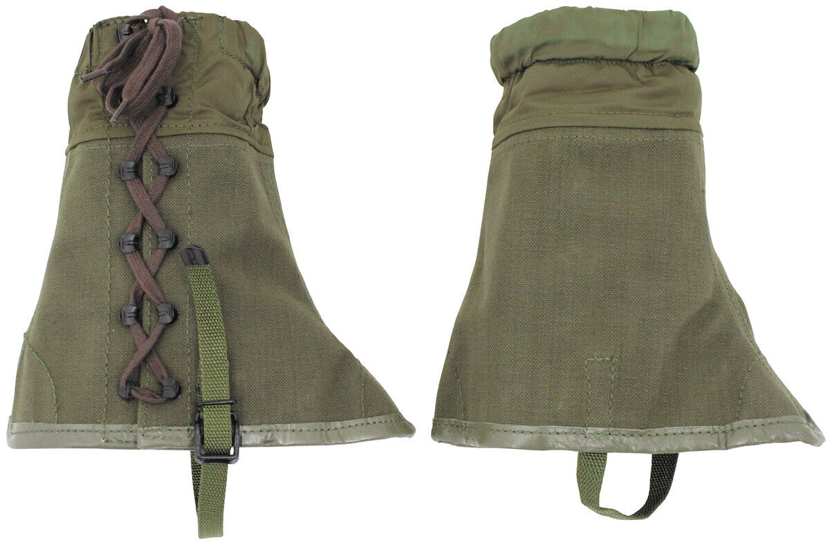 Original Italian Army Gaiters Green Canvas – Like New