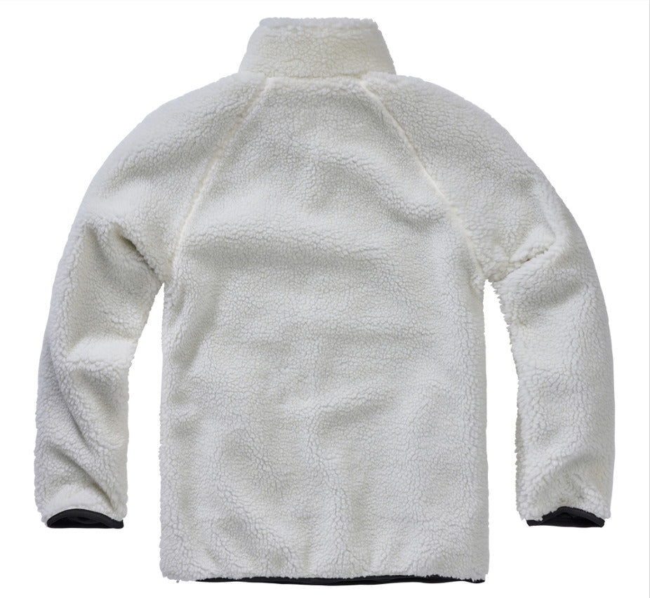 Brandit Teddy Fleece Troyer Jacket Breathable Lining Hiking Army White