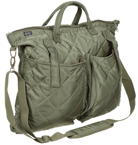 Bundeswehr Flight Helmet Bag OD Green Versatile Design Detachable Shoulders