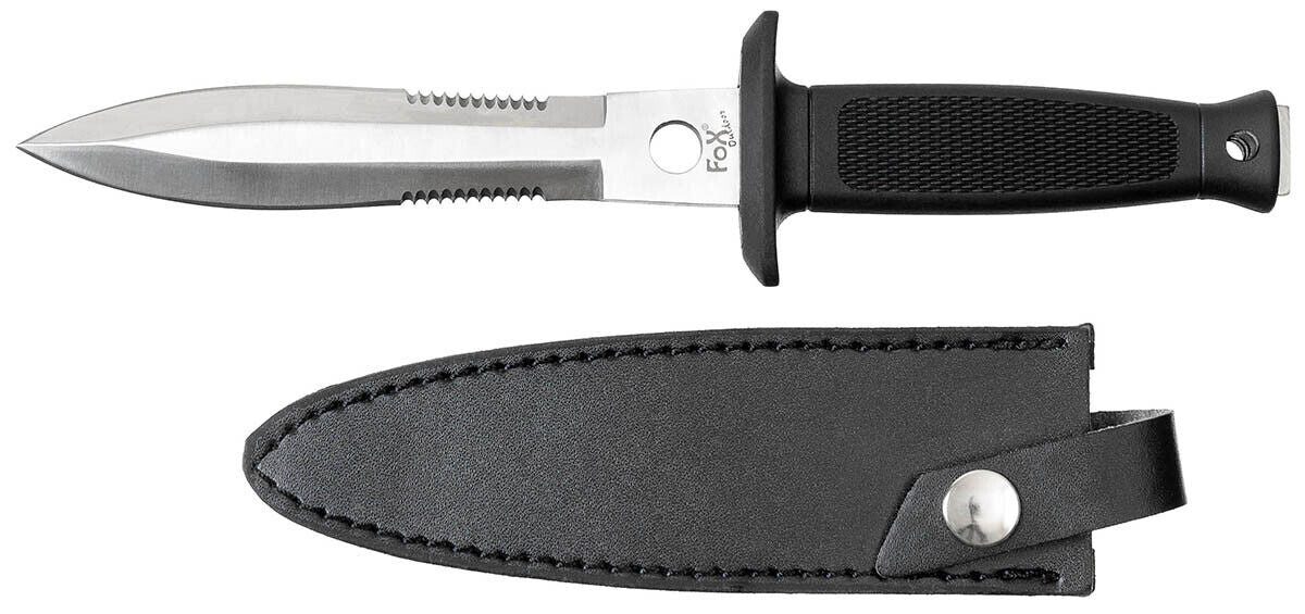 Boot Knife Outdoor Hiking Hunting CampingDouble-Edged Rubber Handle Sheath