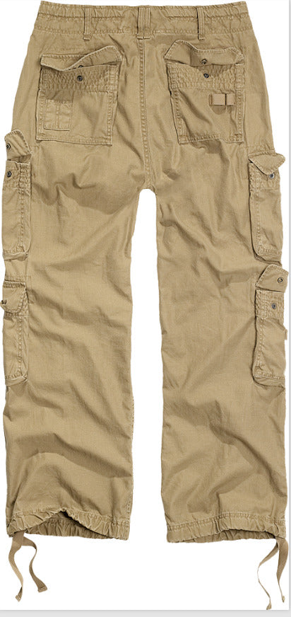 Brandit Pure Vintage Pants Outdoor Hiking Military Army Trousers Mens Beige