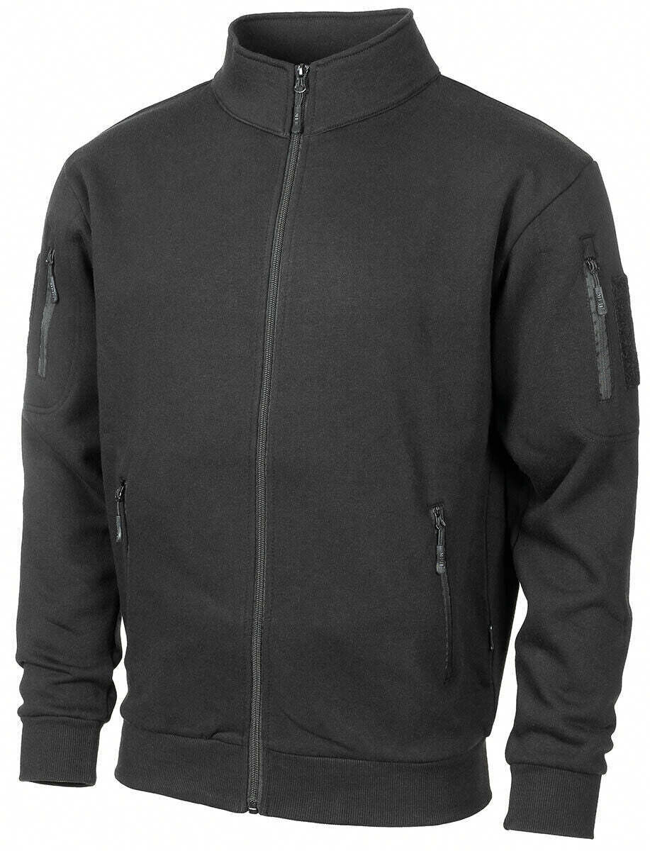 MFH Sweat Jacket Tactical Black