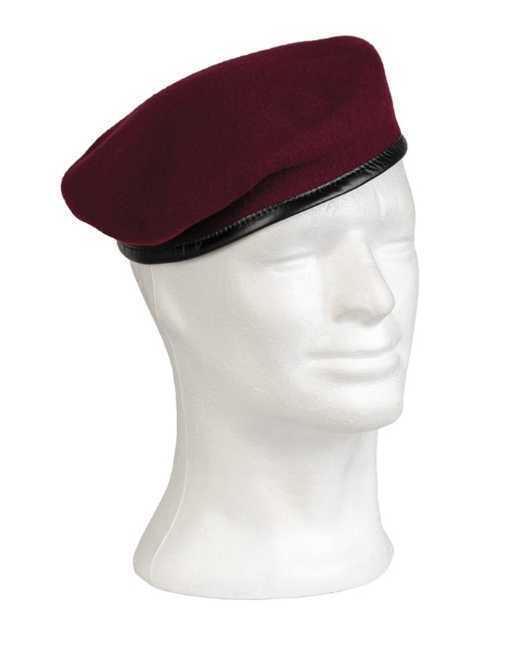 Mil-Tec German Burgundy Plein Ciel COM. Beret Red