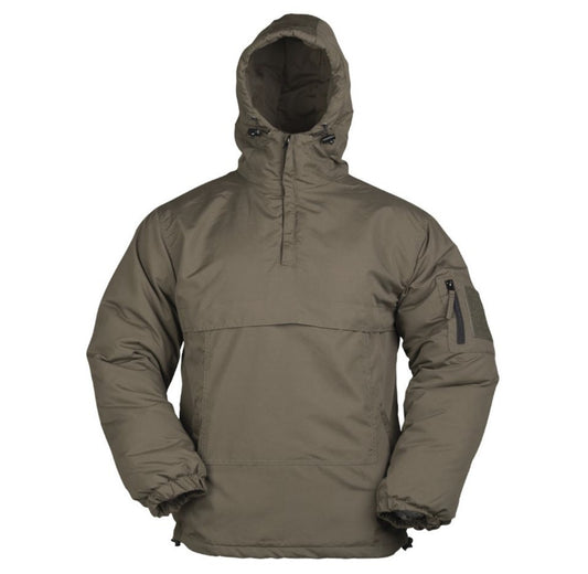 MIL-TEC Anorak Combat Jacket Winter Camouflage Windproof Hooded Lined OD Green