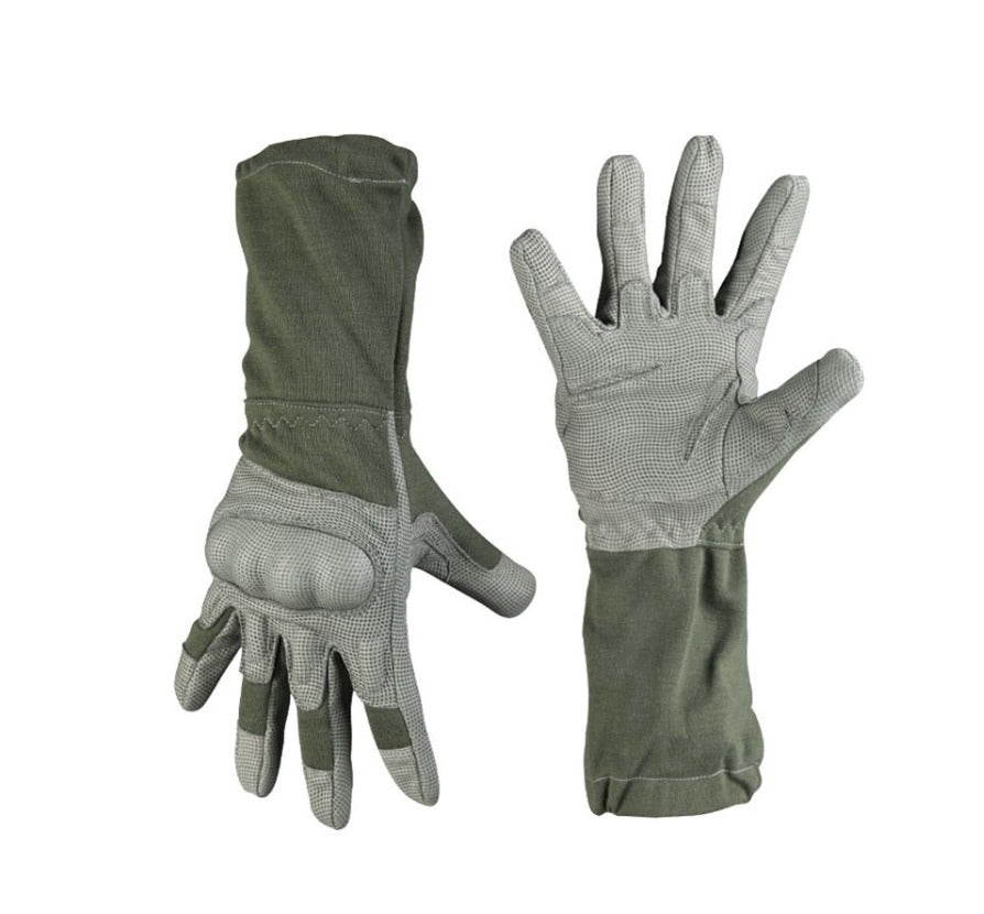 Mil-Tec Foliage Action Gloves with Cuff Flame-reta. Olive
