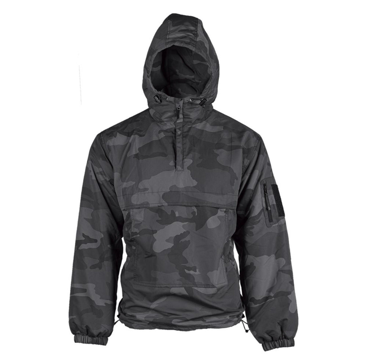 MIL-TEC Anorak Combat Jacket Winter Camouflage Windproof Hooded Lined Dark Camo