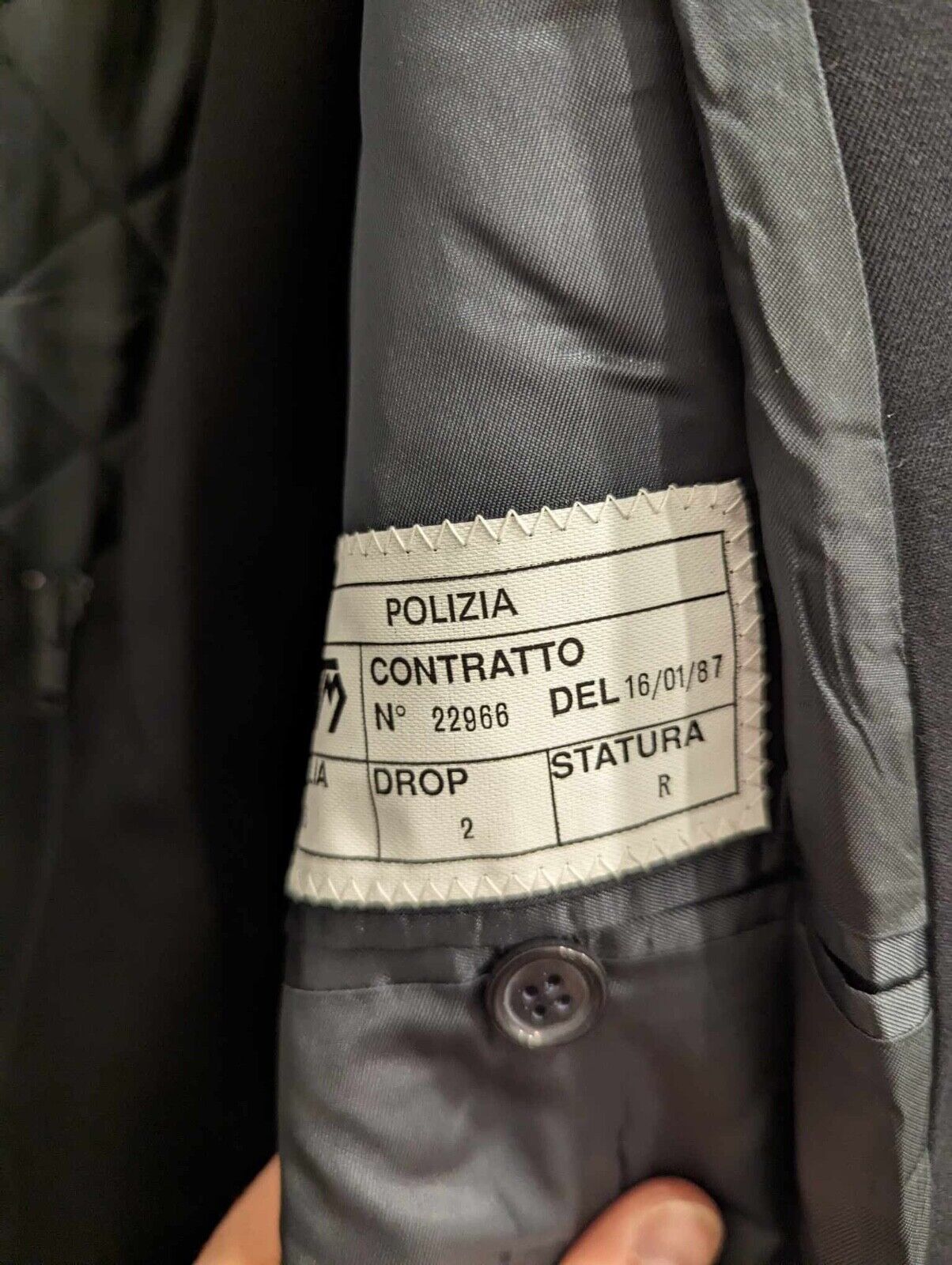 Original Italian Uniform Navy Military Army Long Coat Jacket Dark Blue