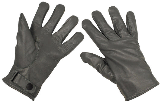 Bundeswehr Classic German Army Leather Gloves Military Grey