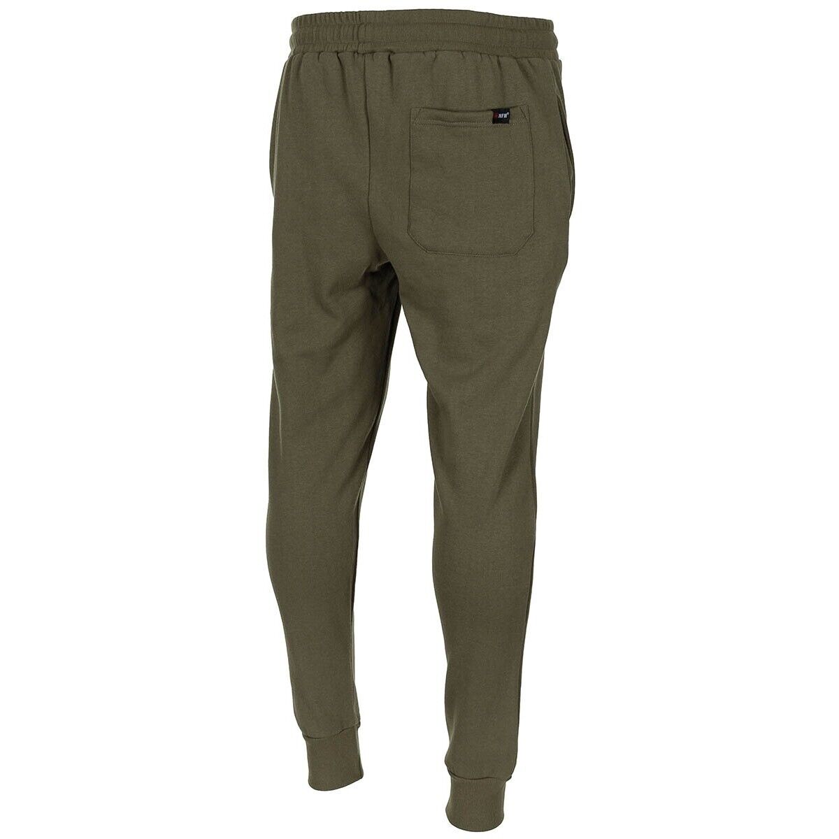 Tracksuit Pants Jogger OD Green Elastic Waistband Knitted Cuffs Waist And Leg