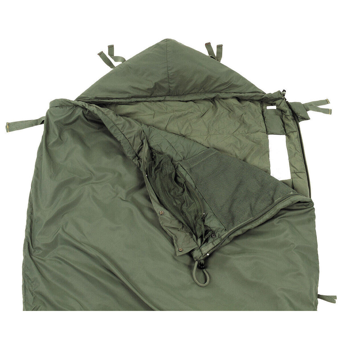 Original British Army Military GB Sleeping Bag OD Green Light Weight Used