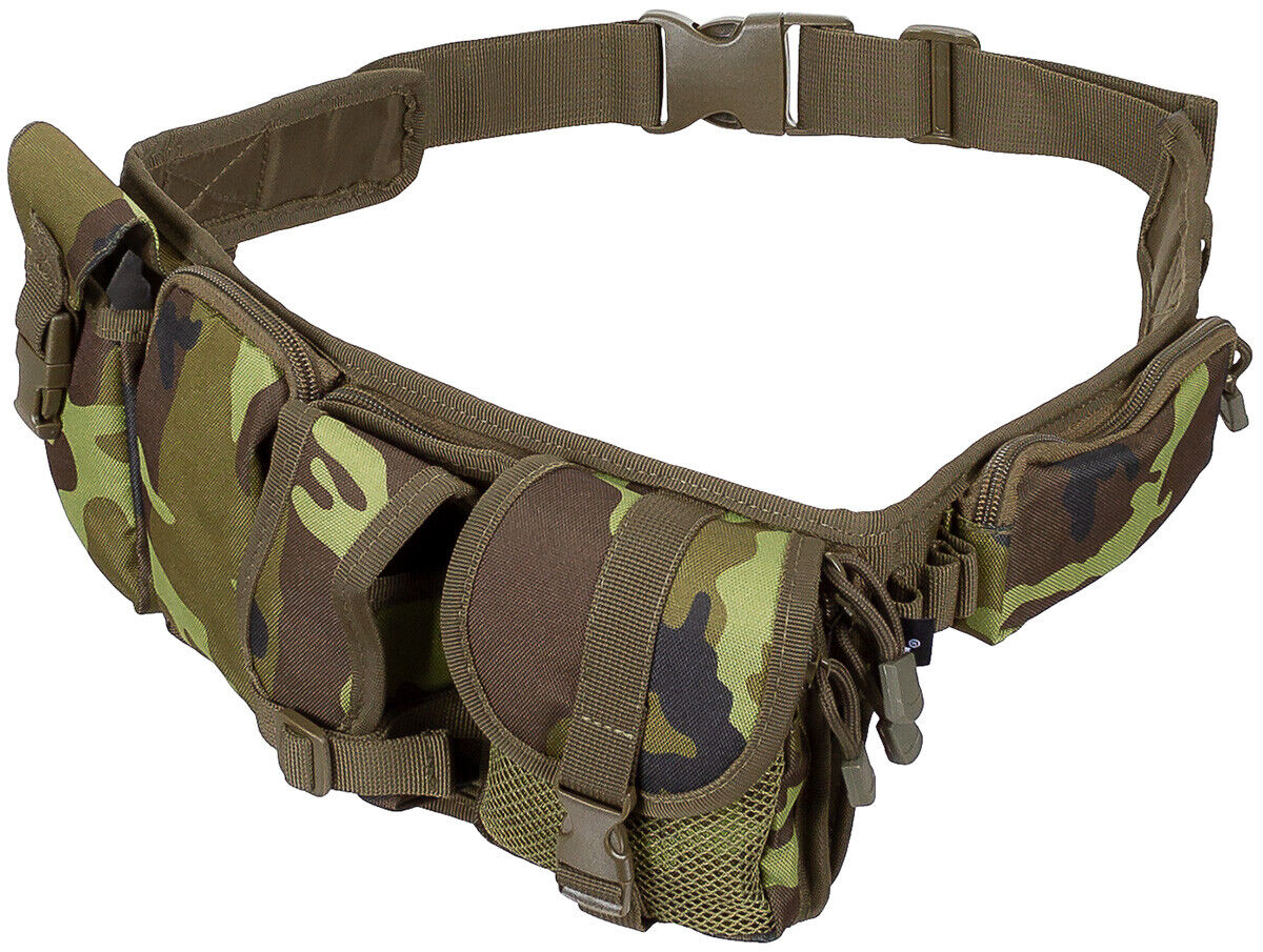 Military Army Combat Waist Belt 6 Pockets M 95 CZ camo