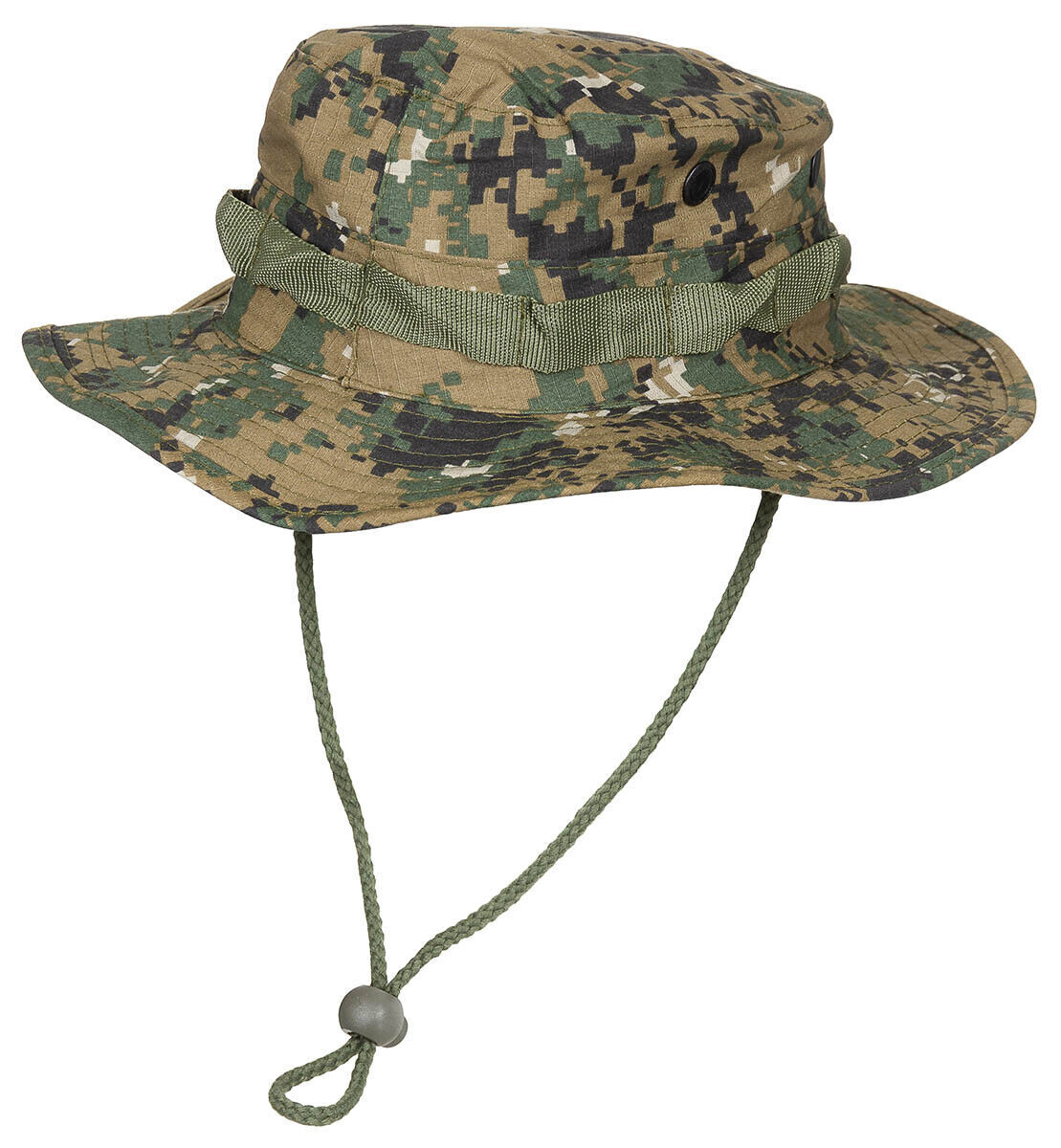 MFH US GI Bush Hat Chin Strap GI Boonie Ripstop Woodland