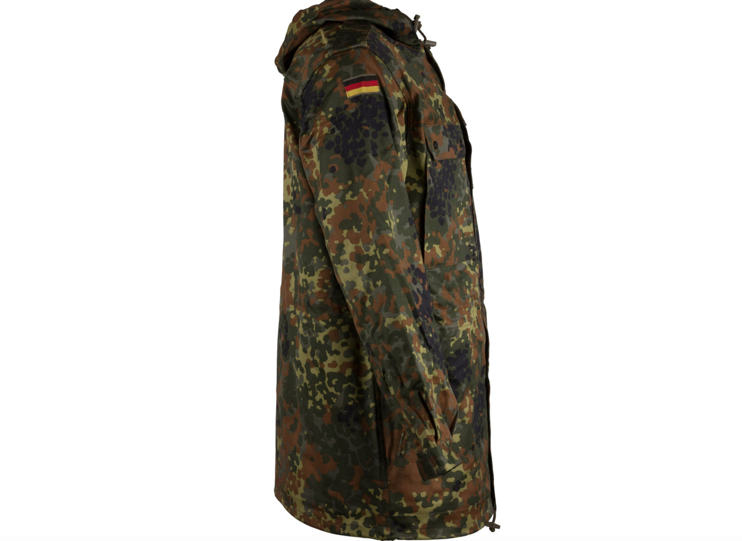 Original Bundeswehr BW Army Field Jacket Parka Military Issue Flecktarn Camo Used