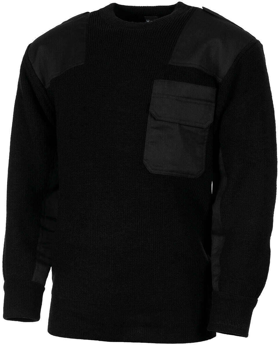 MFH German Army Pullover with Chest Pocket Black