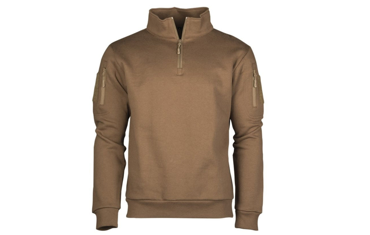 Mil-Tec Tactical Sweatshirt with Zipper Coyote