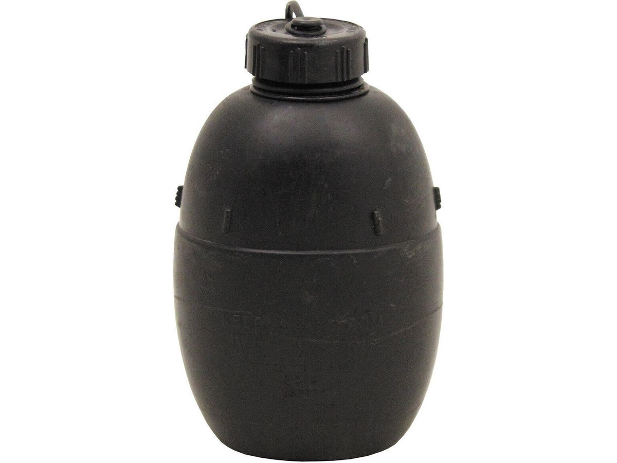 Original British Army Military GB Canteen Plastic Black Without Cup Used