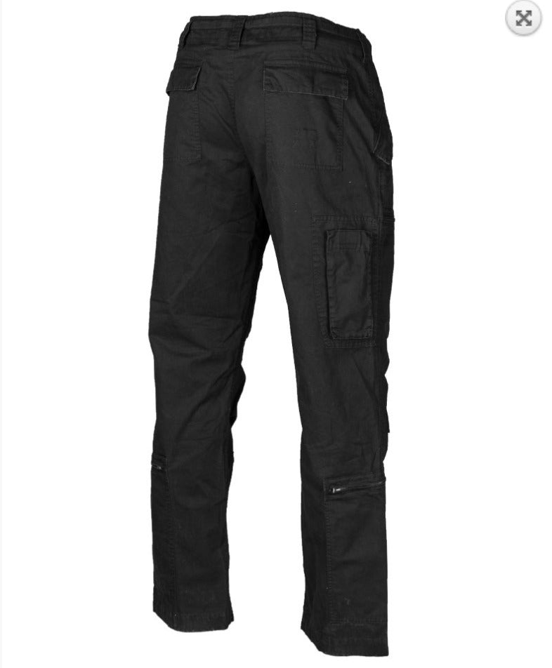 Mil-Tec Cotton Prewash Pilot Pants Straight Cut Black