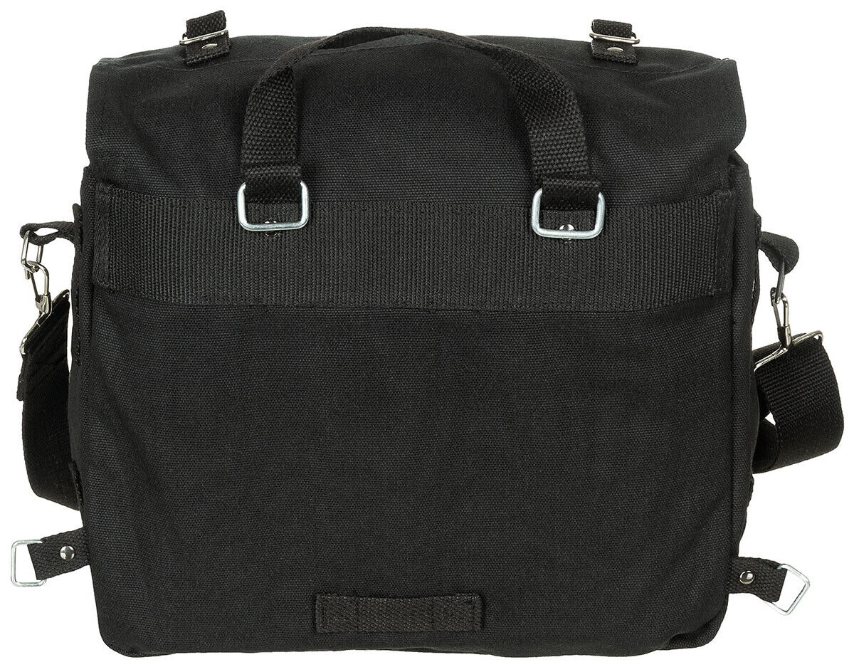 Bundeswehr Combat Bag Large Black Resistant Canvas Detachable Adjustable Strap