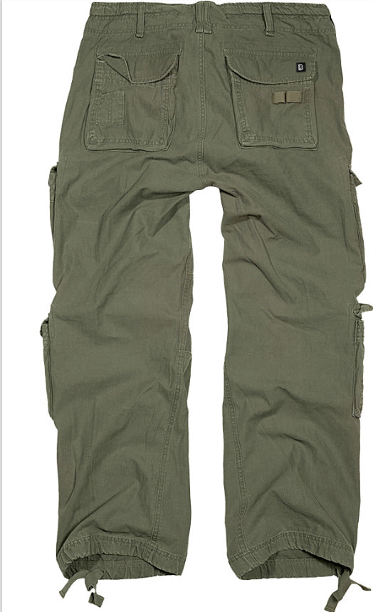 Brandit Pure Vintage Outdoor Hiking Pants Military Army Trousers Mens Olive