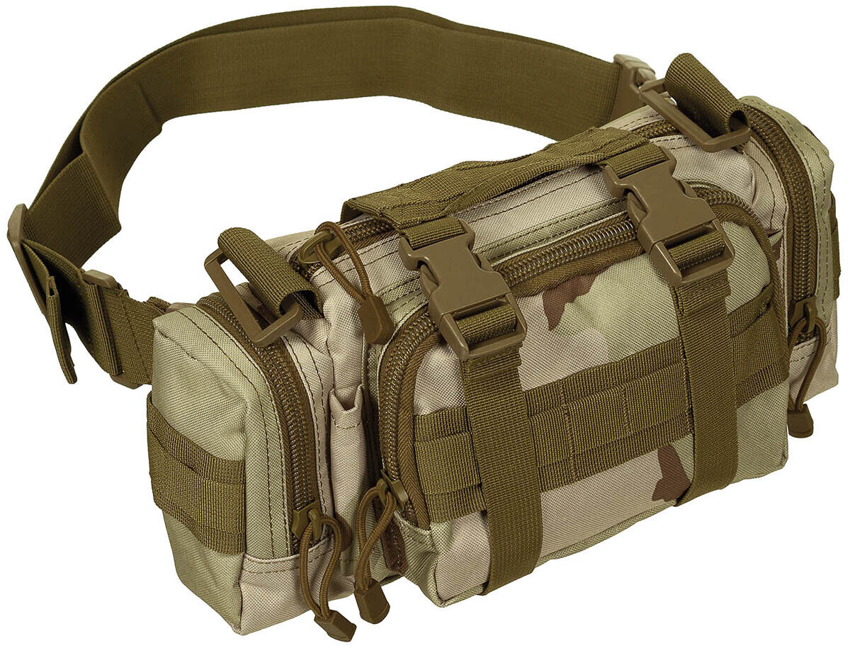 MFH hip and shoulder bag in 3-color desert camouflage
