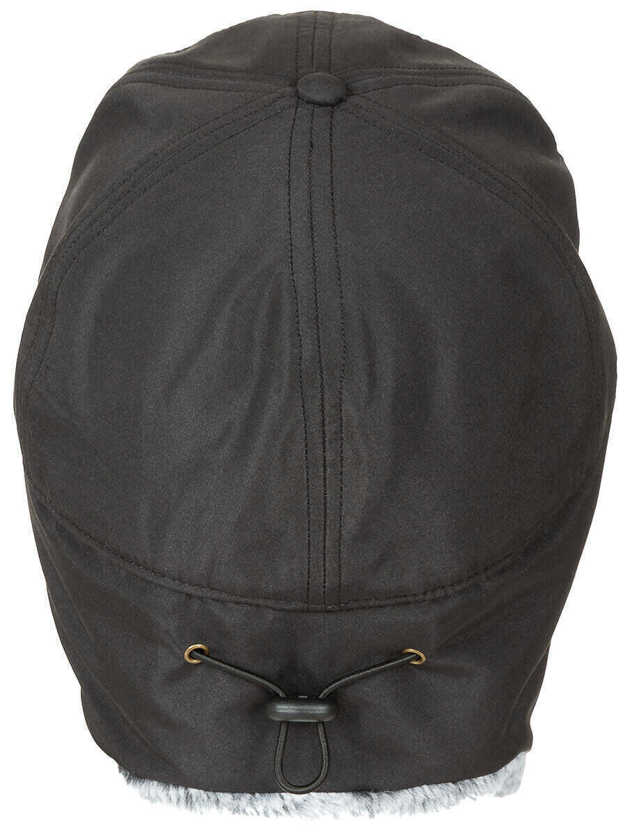 Winter Military Outdoor Cap Trapper White Fur Black