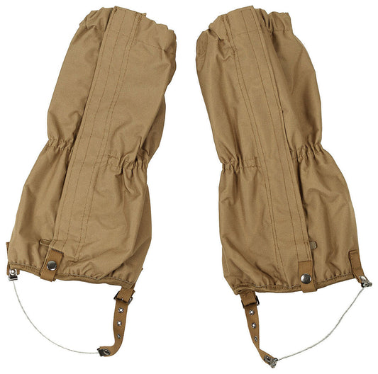 Gaiters Hight Quality Outdoors Durable Brown With Zip Steel Wire