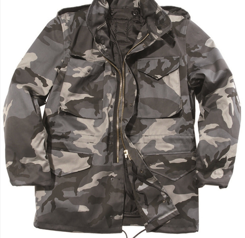 Mil-Tec US Classic Style M65 Field Jacket with Liner Dark Camo
