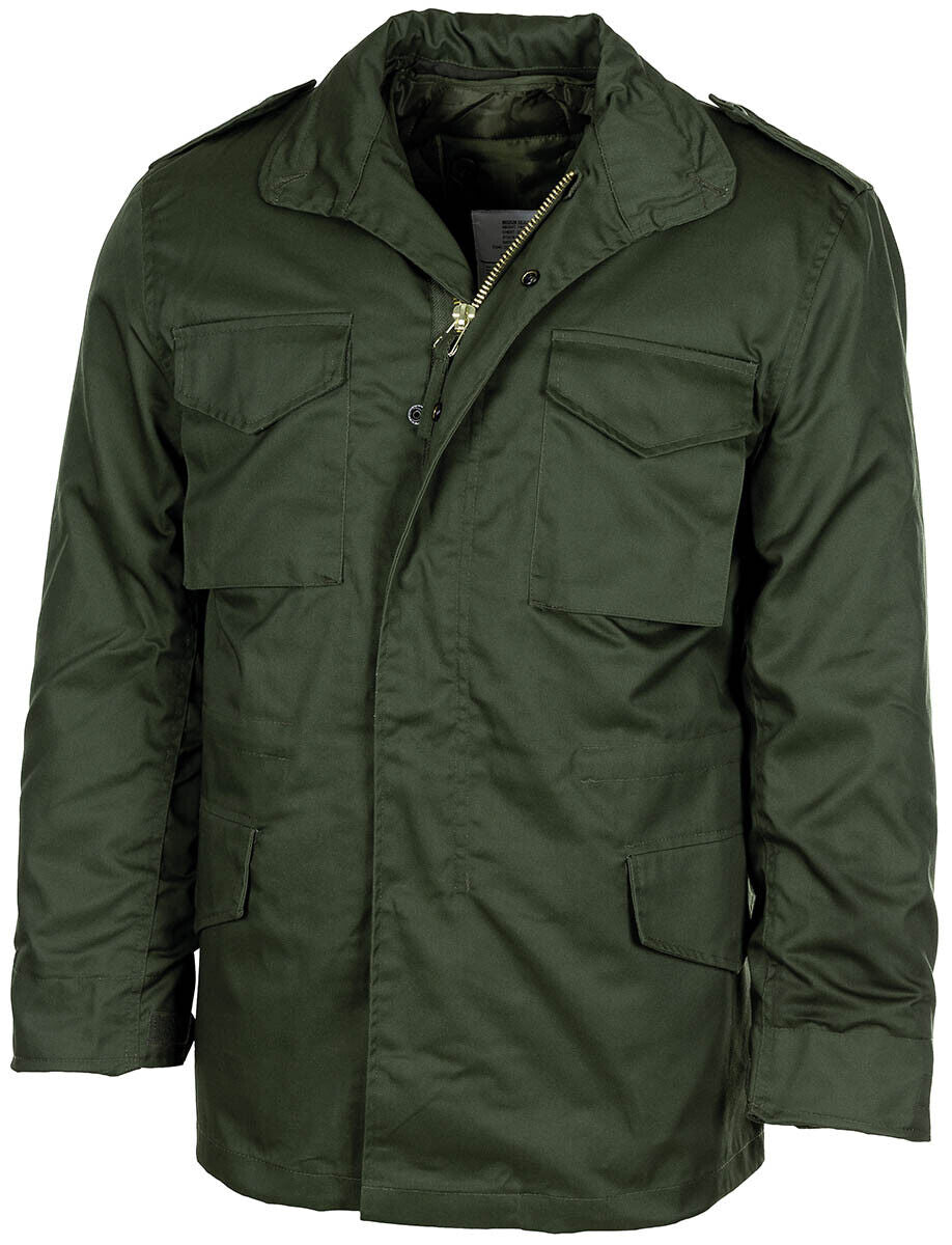 MFH US Field Jacket M65 Green with Detachable. Quilted Lining