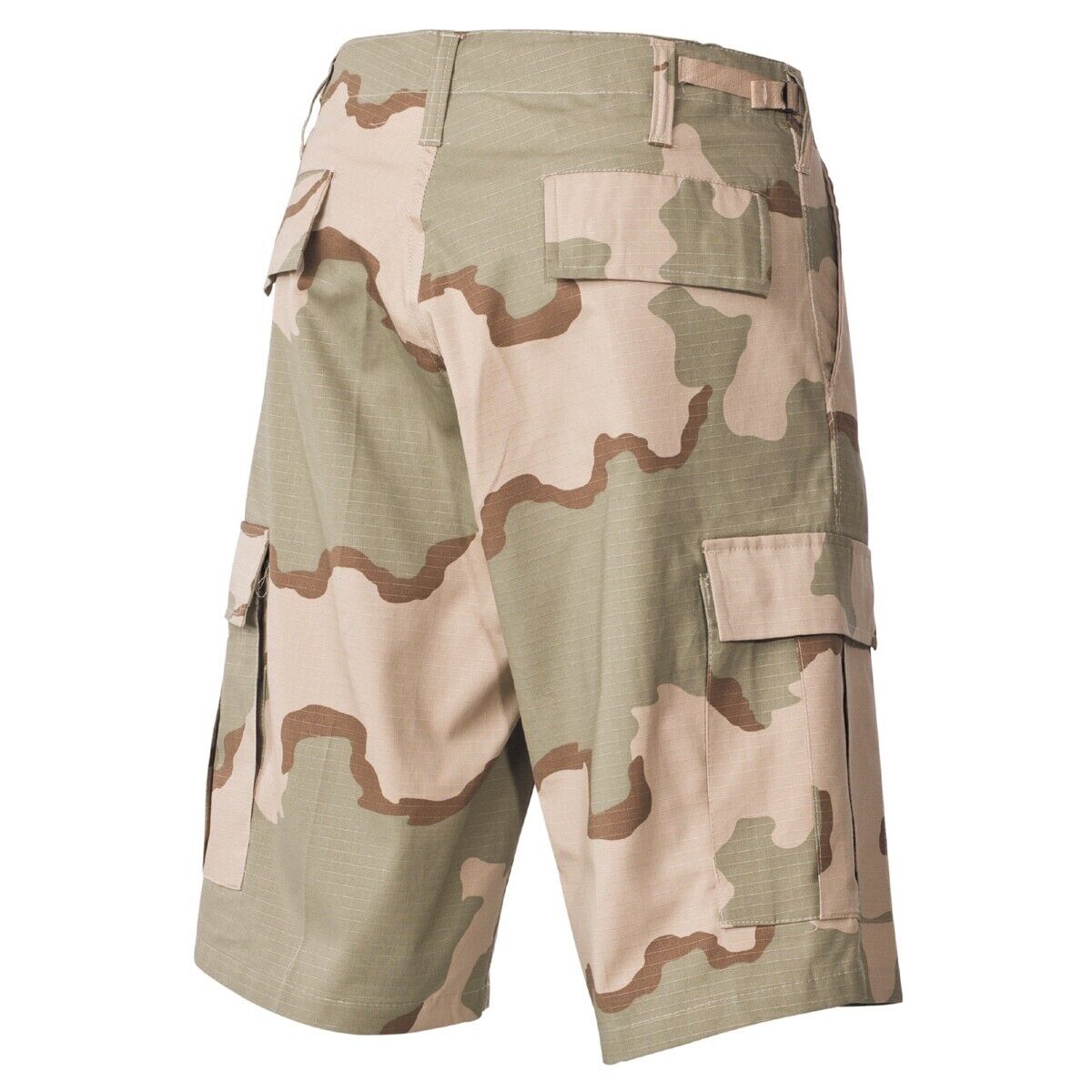 Bermuda Shorts Camo Military Army BDU Leg Pockets Rip Stop 3 Col Desert