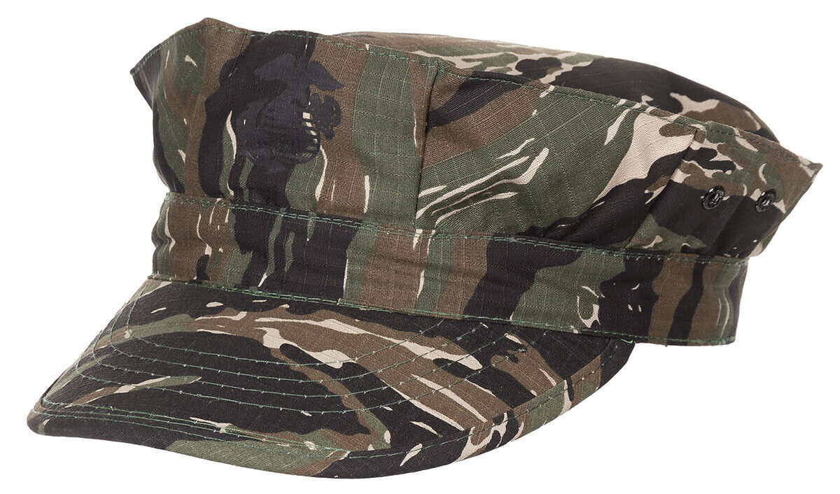 US Army Military Cap USMC Rip Stop Marine Corps Camo Tiger Stripe