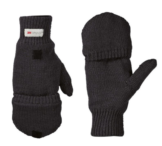Army Hunting Shooting Combat Military Style Warm Winter Gloves Black One Size