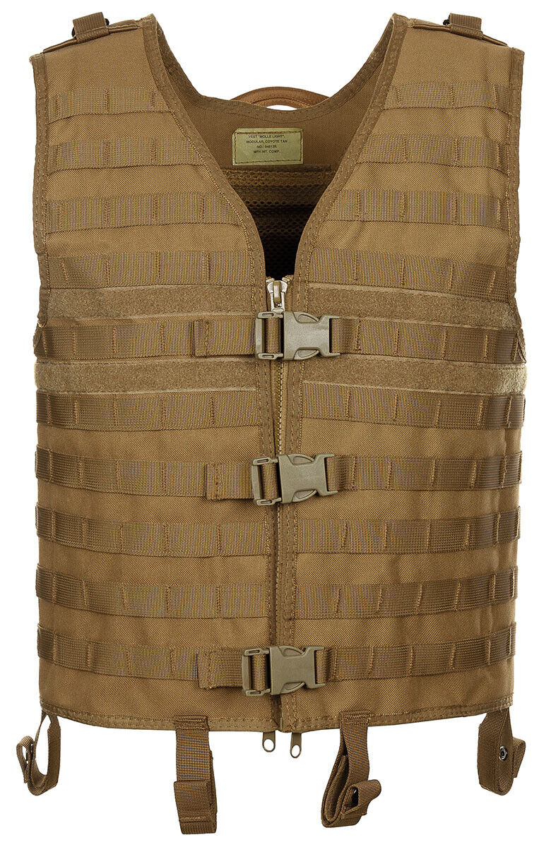 Tactical Air soft Paintball Military Molle Light Carrier Vest Coyote Tan