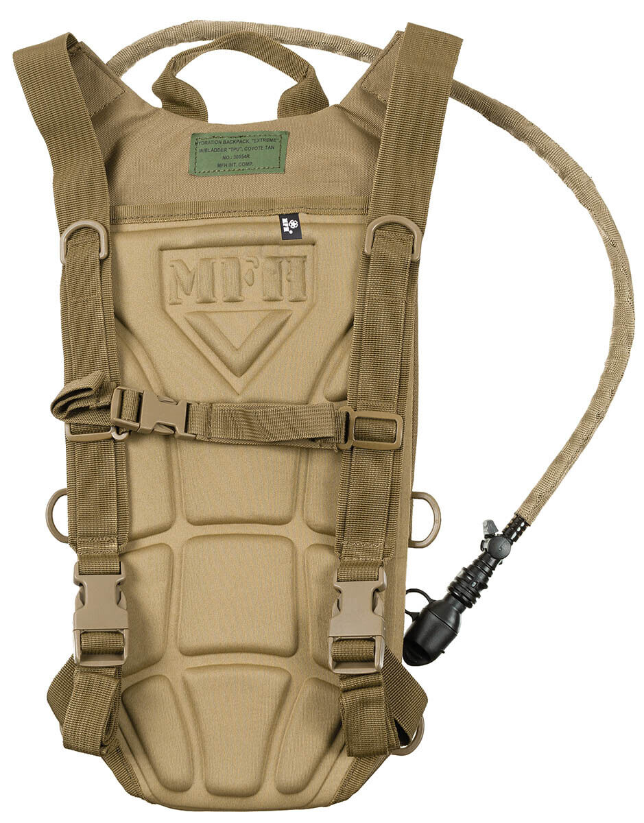 Hydration Backpack Hiking Outdoor Activities with TPU Bladder Extreme Coyote Tan