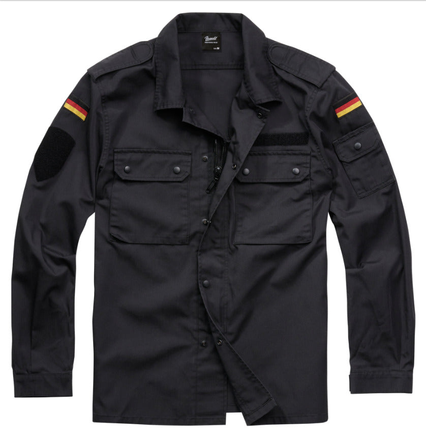 Brandit BW Field Outdoor Mens Military Streetwear Over Shirt Jacket