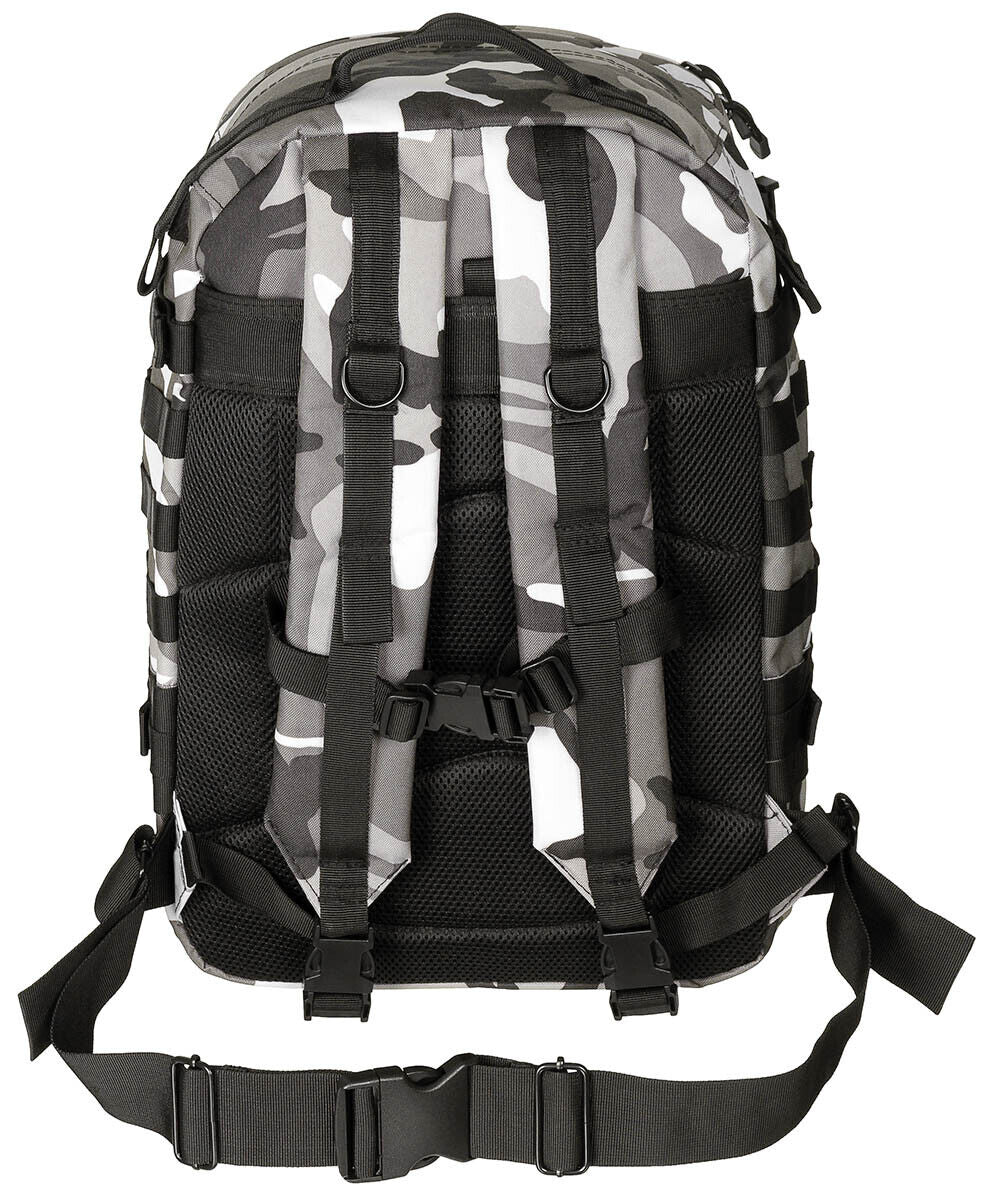 US 40L Backpack Assault II Tactical MOLLE Urban Camo Airsoft MFH Brand
