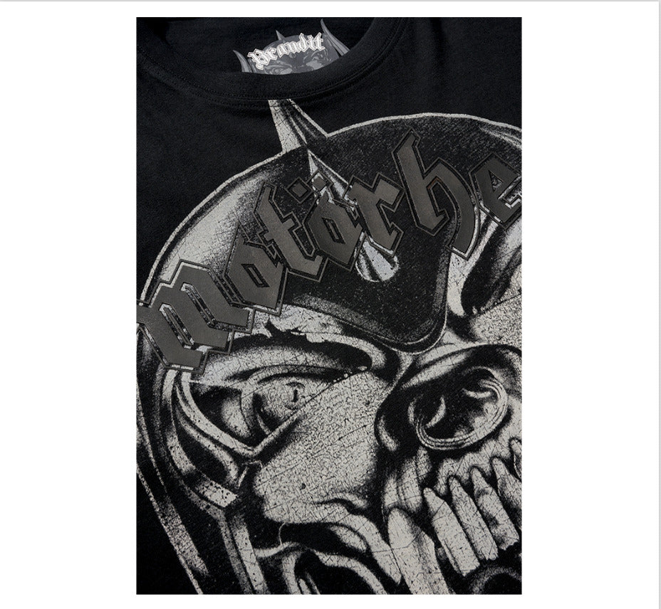 Brandit Motherhead T-Shirt Warpig Print Stylish Urban Outdoor Shirt Black