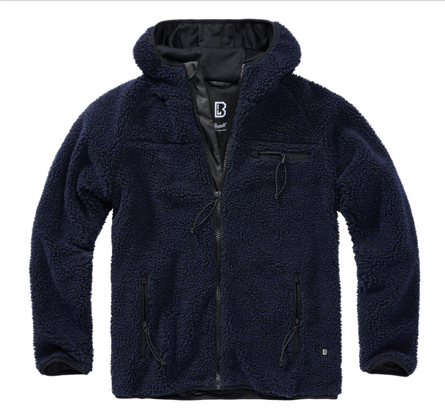 Brandit Teddy Fleece Worker Jacket Breathable Lining Hiking Army Navy