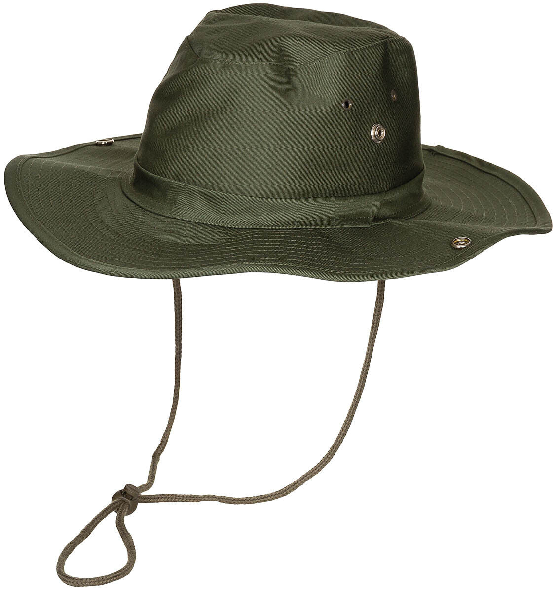 MFH Bush Hat Green Chin Strap Foldable Brim
