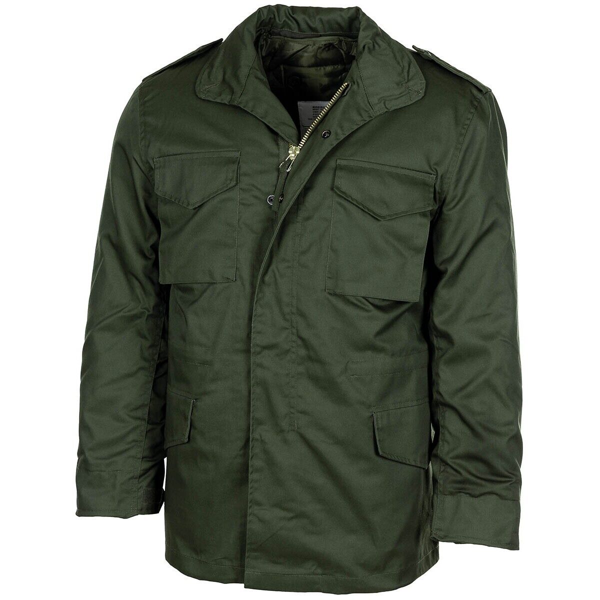 MFH US Field Jacket M65 Green with Detachable. Quilted Lining