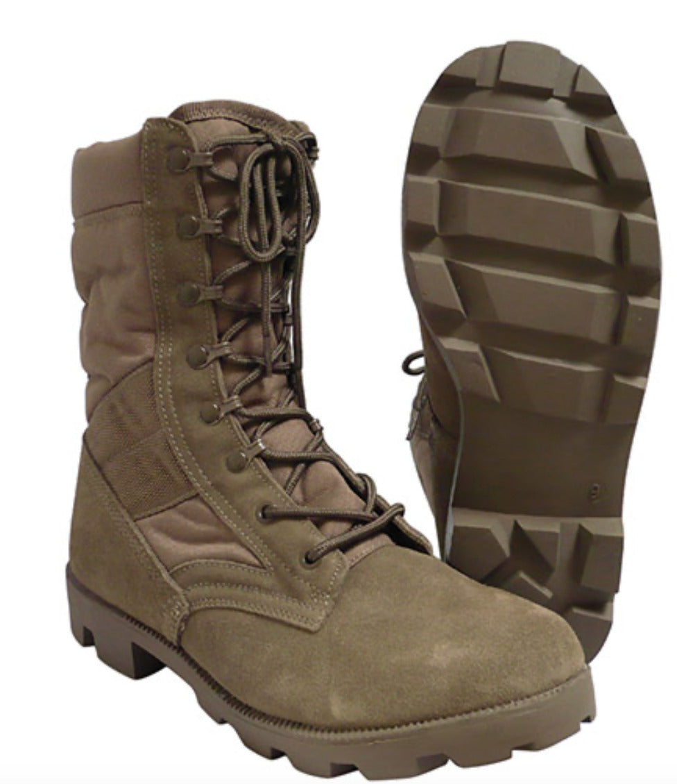 US Army Boots Military Combat Cordura Jungle Shoes Black 100% Cowhide Coyote US6