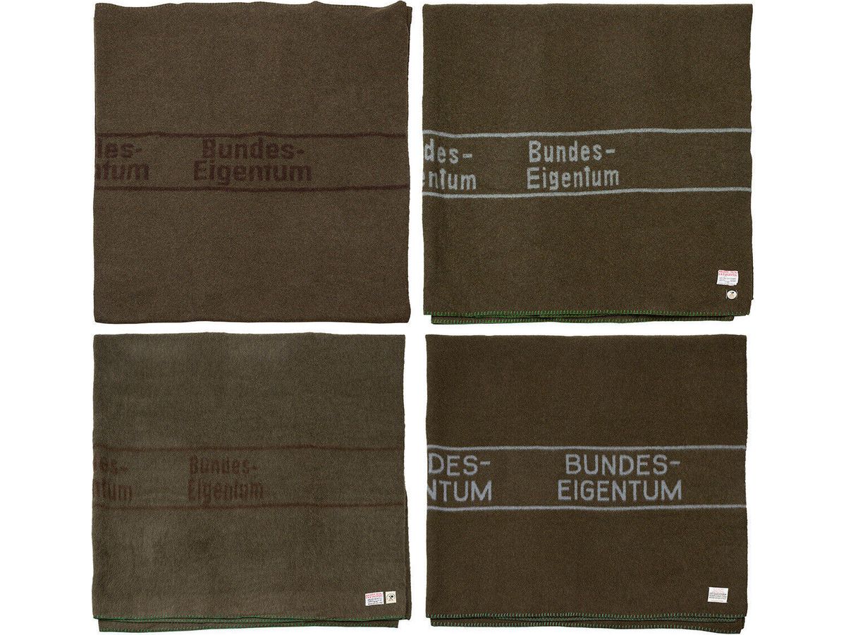Original German Bundeswehr Army Military Blanket ca.210x200cm Brown