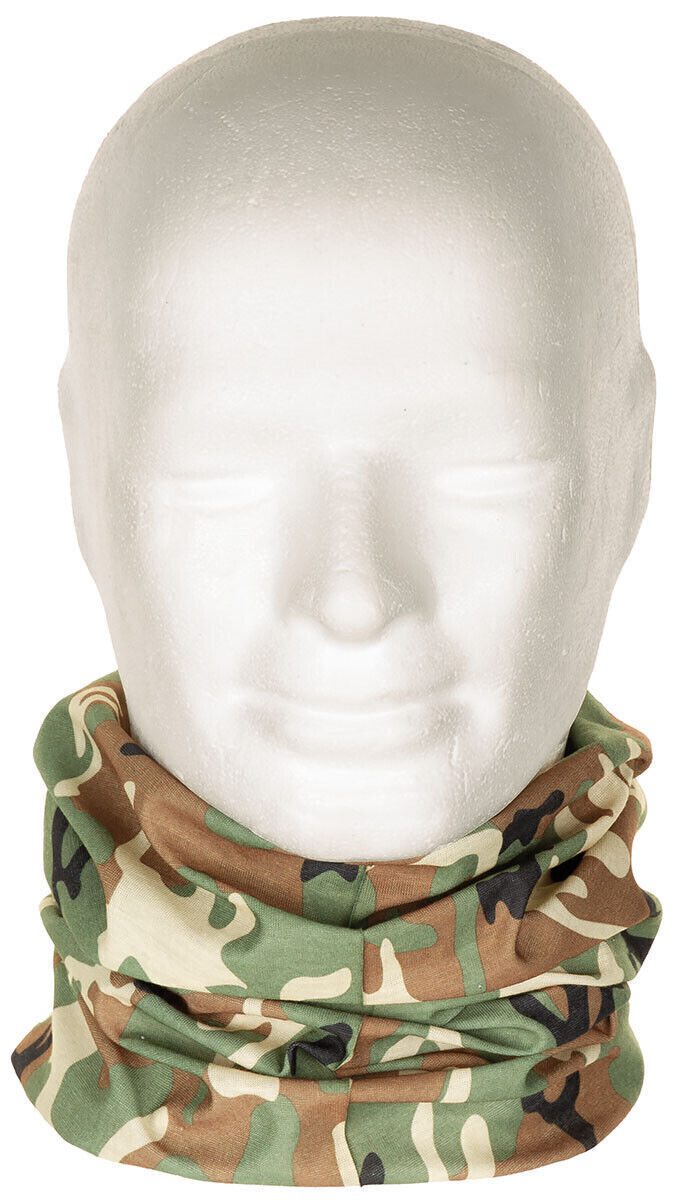 Army Fleece Neck Gaiter One-Size-Fits-All 100% Polyester Woodland Camo