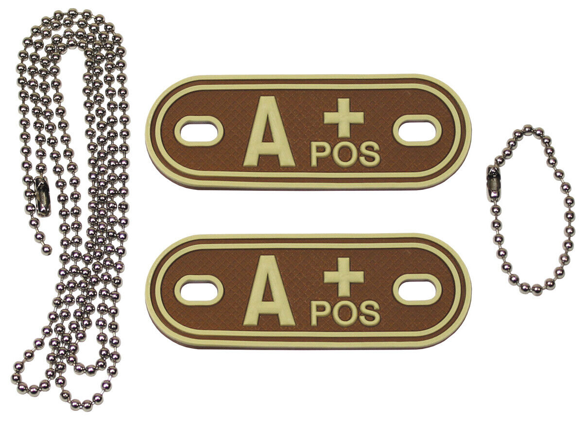 Blood Group Markers With Chains Phosphorescent A POS 3D