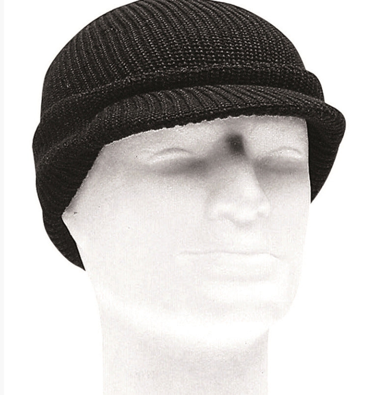 Mil-Tec US Wool Watch Cap with Visor Black